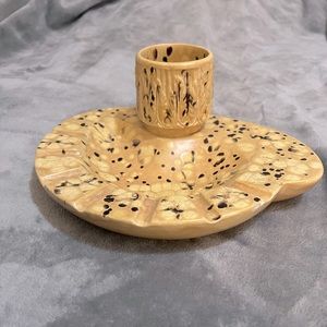 Vintage 1960s Ashtray With Match Cup